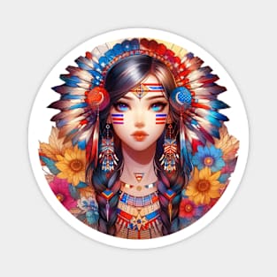 Native American, Beauty, Yakamoz, Sea Sparkle | Catsie Cat Magnet